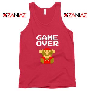 Super Mario Fall Tank Top Game Over Mario Best Tank Top Size S-3XL Red