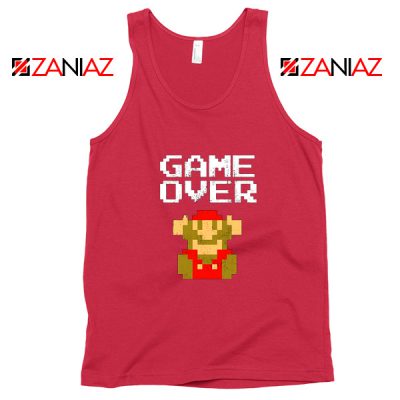 Super Mario Fall Tank Top Game Over Mario Best Tank Top Size S-3XL Red