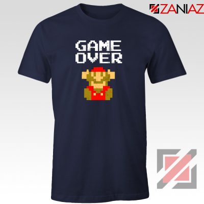 Super Mario Fall Tee Shirt Game Over Mario Best T-shirt Size S-3XL Navy Blue