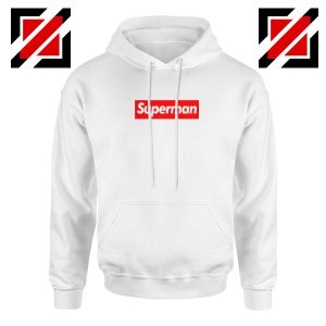 Superman Superhero Hoodie Supreme Parody Hoodie Size S-2XL White