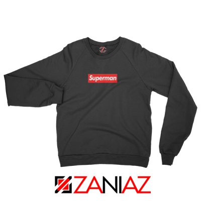 Superman Superhero Sweatshirt Supreme Parody Sweatshirt Size S-2XL Black