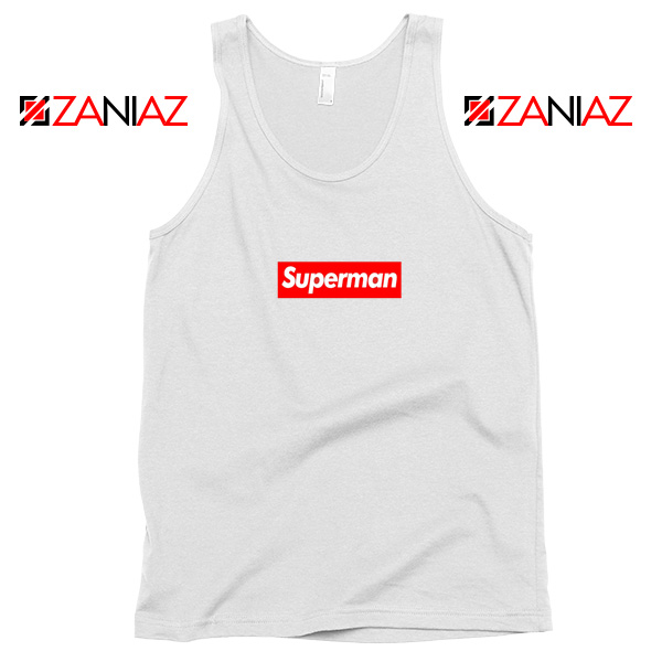 Superman Superhero Tank Top Supreme Parody Tank Top Size S-3XL White