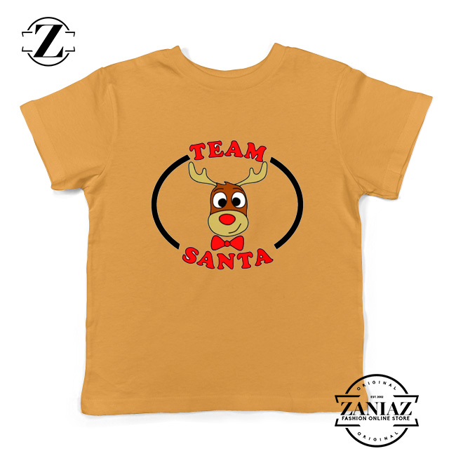 Team Santa Best Kids Shirt Reindeer Male Youth Shirt Yellow