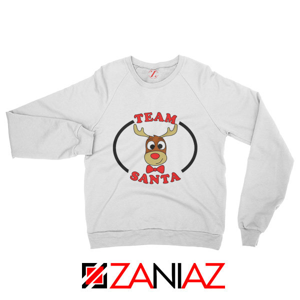 Team Santa Best Sweatshirt Reindeer Male Sweatshirt Size S-2XL White