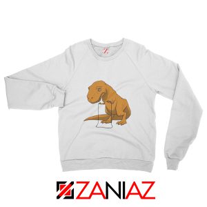 Tyrannosaurus Rex Sweatshirt Animal Fitness Sweatshirt Size S-2XL White