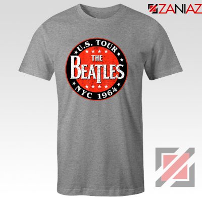 US Tour NYC 1964 T-shirt The Beatles Band Tee Shirt Size S-3XL Sport Grey