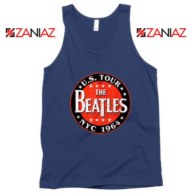 US Tour NYC 1964 Tank Top The Beatles Band Tank Top Size S-3XL Navy Blue