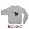 Wellcome Black Cat Sweatshirt Best Cat Lover Sweatshirt Size S-2XL Sport Grey