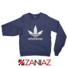 Whatever Marijuana Adidas Logo Parody Sweatshirt Size S-2XL Navy Blue