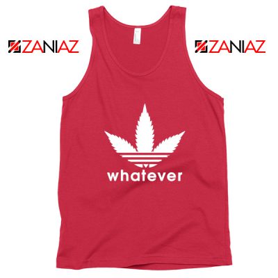 Whatever Womens Marijuana Adidas Logo Parody Tank Top Size S-3XL Red