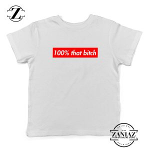 100% That Bitch Box Kids Shirt Lizzo Concert Youth T-Shirt Size S-XL White