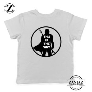 Boba Fett This Is The Way Youth Shirt Star Wars Merch Kids Tee Shirt White