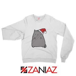 Buy Christmas Kitty Sweatshirt Ugly Christmas Sweatshirt Size S-2XL White