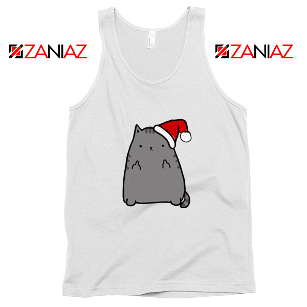 Buy Christmas Kitty Tank Top Ugly Christmas Tank Top Size S-3XL White