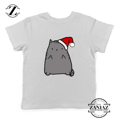 Buy Christmas Kitty Youth T-Shirt Ugly Christmas Kids T-shirt White