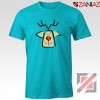 Buy Christmas Reindeer Tee Shirt Ugly Christmas T-Shirt Size S-3XL Light Blue