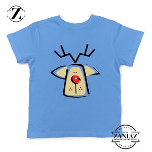 Buy Christmas Reindeer Youth T-Shirt Ugly Christmas Kids Shirt Blue
