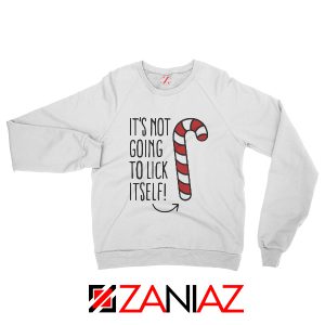 Candy Cane Sweatshirt Funny Gift Christmastide Sweatshirt Size S-2XL White