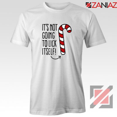 Candy Cane T-Shirt Funny Gift Christmastide Tee Shirt Size S-3XL White