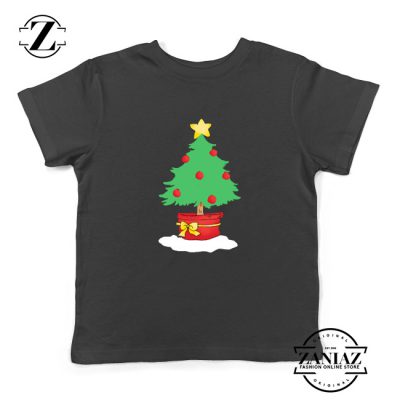 Christmas Tree Kids T-Shirt Ugly Christmas Youth Shirt Size S-XL Black