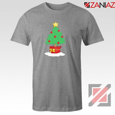 Christmas Tree Tee Shirt Ugly Christmas Best T-Shirt Size S-3XL Sport Grey