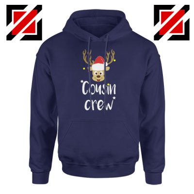 Cousin Crew Hoodie Family Christmas Hoodie Size S-2XL Navy Blue
