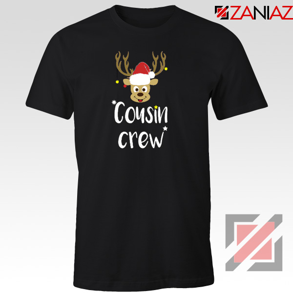 Cousin Crew T-Shirt Family Christmas Shirts Size S-3XL Black