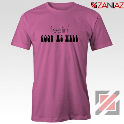 Feelin’ Good As Hell Tee Shirt Lizzo Lyrics T-Shirt Size S-3XL Pink