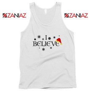 I Believe Christmas Tank Top Snowflakes Gift Tank Top Size S-3XL White