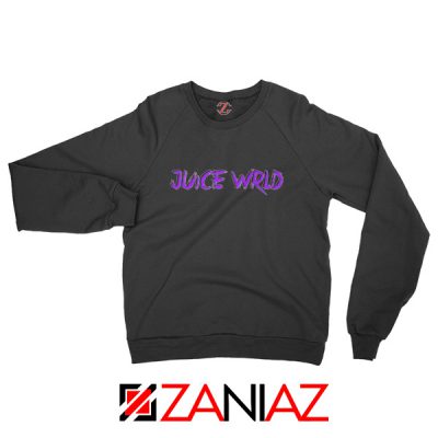 Juice WRLD Purple Logo Sweatshirt Hiphop Music Sweatshirt Size S-2XL Black