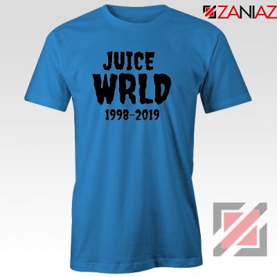 Juice WRLD RIP T-Shirt Women Music Tee Shirt Size S-3XL Blue
