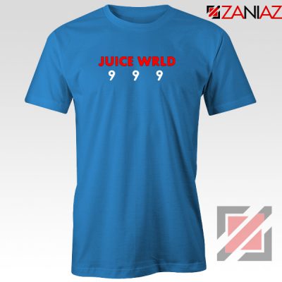 Juice Wrld 9 9 9 T-Shirt American Music Tee Shirt Size S-3XL Blue