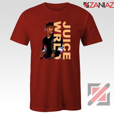 Juice Wrld Merch Tee Shirt Fan Music Rapper T-Shirt Size S-3XL Red