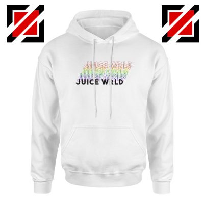 Juice Wrld Rainbow Hoodie Juice Wrld Hoodie Size S-2XL White
