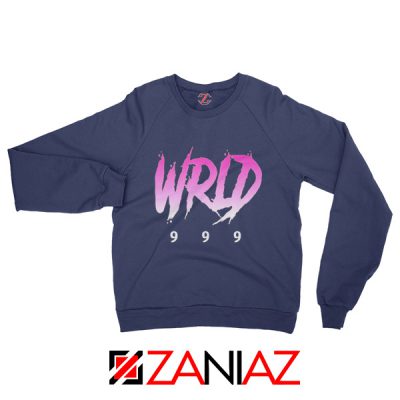 Juice Wrld Singer Sweatshirt Music Lover Sweatshirt Size S-2XL Navy Blue