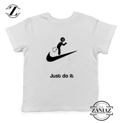 Just Do It Quote Youth Shirts Parody Nike Kids T-Shirt Size S-XL White