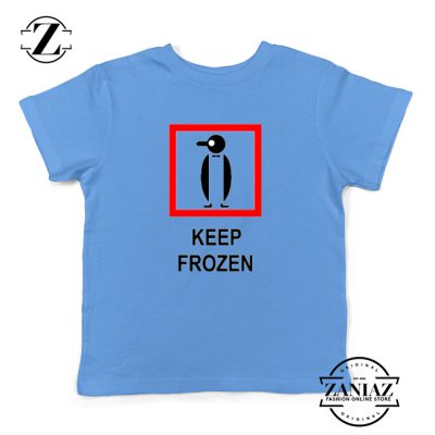Keep Frozen Penguin Youth Tshirt Animal Kids Tshirt Size S-XL Blue
