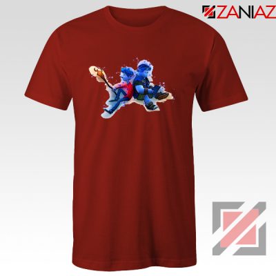 Lan Lightfoot Onward T-Shirt Pixar Studios Tee Shirt Size S-3XL Red