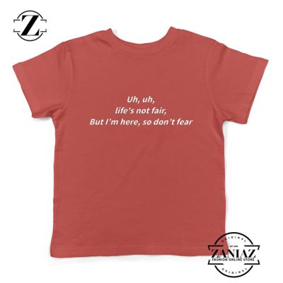 Life Is Not Fair Lyric Youth Shirts Juice WRLD Best Kids T-Shirt Size S-XL Red