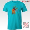 Little Deer Christmas T-Shirt Christmas Gift Idea T-Shirt Size S-3XL Light Blue
