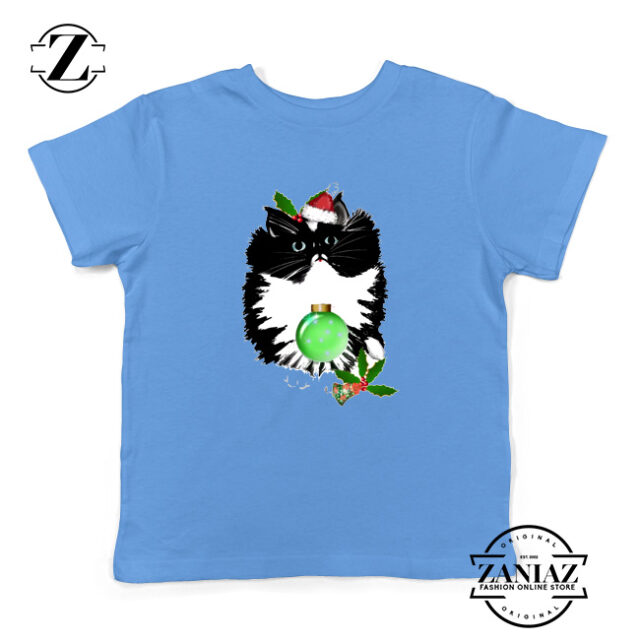 Little Tuxedo Kitten Christmas Kids T-Shirt