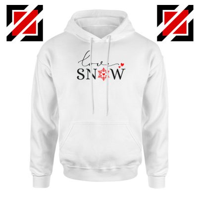 Love Snow Hoodie Christmas Holiday Hoodie Size S-2XL White