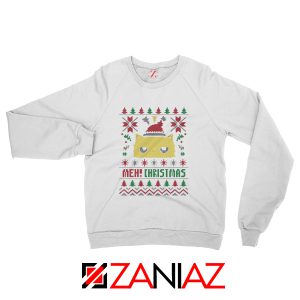 MEOW Christmas Sweatshirt Funny Ugly Christmas Sweatshirt Size S-2XL White