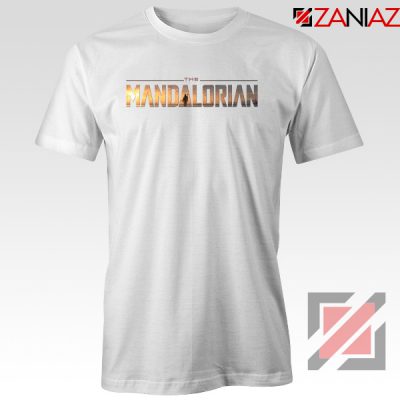 Mandalorian Logo T-Shirt Star Wars Tee Shirt Size S-3XL White