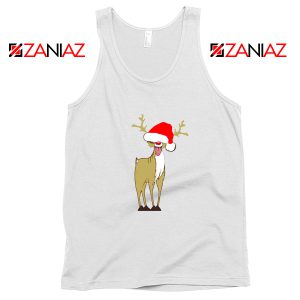 Naughty Reindeer Tank Top Ugly Christmas Tank Top Size S-3XL White