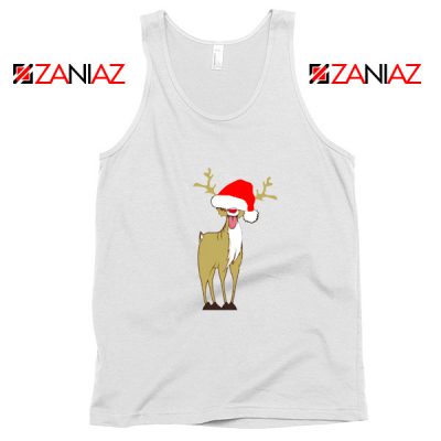 Naughty Reindeer Tank Top Ugly Christmas Tank Top Size S-3XL White
