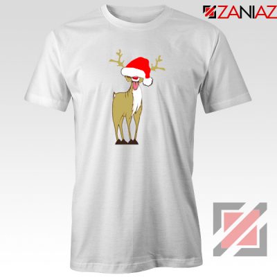Naughty Reindeer Tshirt Ugly Christmas Tee Shirt Size S-3XL White