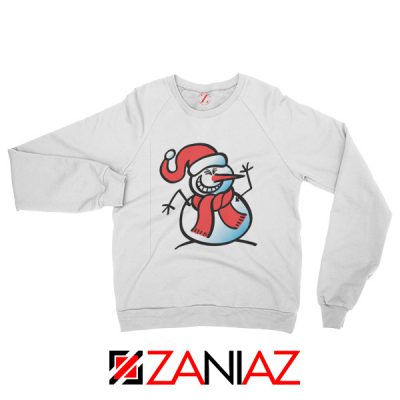 Naughty Snowman Sweatshirt Ugly Christmas Sweatshirt Size S-2XL White