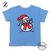 Naughty Snowman Youth Shirt Funny Christmas Kids Shirt Light Blue
