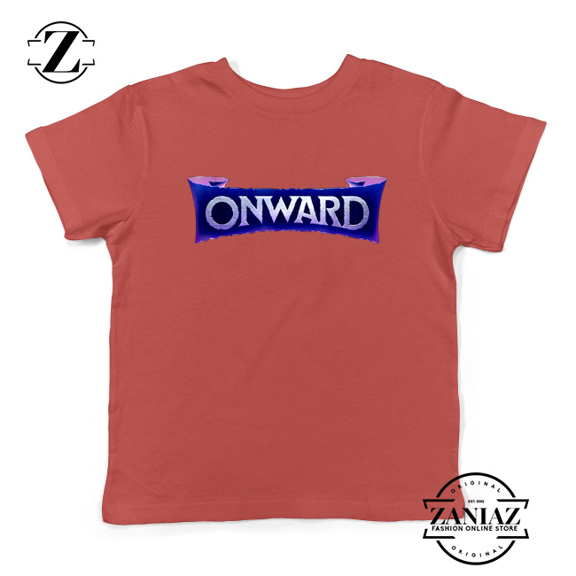 Onward Movie Logo Youth T-Shirt Disney PIXAR Kids Shirts Size S-XL Red
